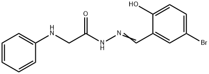 2-anilino-N'-(5-bromo-2-hydroxybenzylidene)acetohydrazide (non-preferred name) Structure