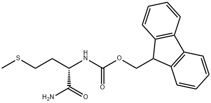 Carbamic acid, N-[(1S)-1-(aminocarbonyl)-3-(methylthio)propyl]-, 9H-fluoren-9-ylmethyl ester Structure