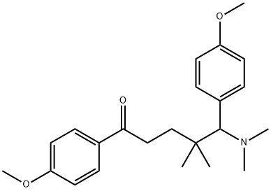 ω-(디메틸아미노)-4'-메톡시-ω-(p-메톡시페닐)-γ,γ-디메틸발레로페논 구조식 이미지