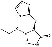 3H-Pyrazol-3-one,5-ethoxy-2,4-dihydro-4-(1H-pyrrol-2-ylmethylene)-(9CI) Structure