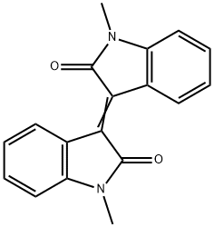 2H-Indol-2-one, 3-(1,2-dihydro-1-methyl-2-oxo-3H-indol-3-ylidene)-1,3-dihydro-1-methyl- 구조식 이미지