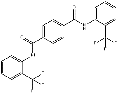 1-N,4-N-bis[2-(trifluoromethyl)phenyl]benzene-1,4-dicarboxamide 구조식 이미지