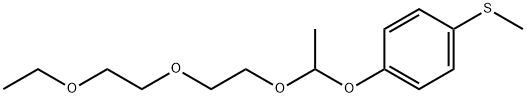 Benzene, 1-[1-[2-(2-ethoxyethoxy)ethoxy]ethoxy]-4-(methylthio)- 구조식 이미지