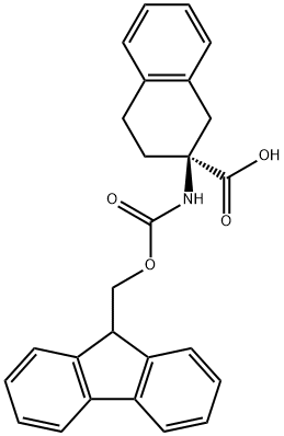 2-Naphthalenecarboxylic acid, 2-[[(9H-fluoren-9-ylmethoxy)carbonyl]amino]-1,2,3,4-tetrahydro-, (2S)- Structure