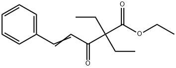 4-Pentenoic acid, 2,2-diethyl-3-oxo-5-phenyl-, ethyl ester 구조식 이미지