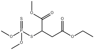 Butanedioic acid, 2-[(dimethoxyphosphinothioyl)thio]-, 4-ethyl 1-methyl ester 구조식 이미지