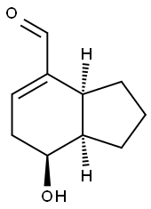 1H-Indene-4-carboxaldehyde, 2,3,3a,6,7,7a-hexahydro-7-hydroxy-, (3aS,7S,7aR)- Structure