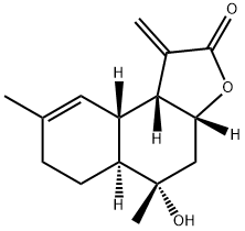 10beta-Hydroxycadina-4,11(13)-dien-12,8beta-olide 구조식 이미지