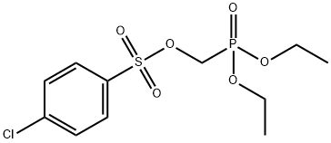 Benzenesulfonic acid, 4-chloro-, (diethoxyphosphinyl)methyl ester 구조식 이미지