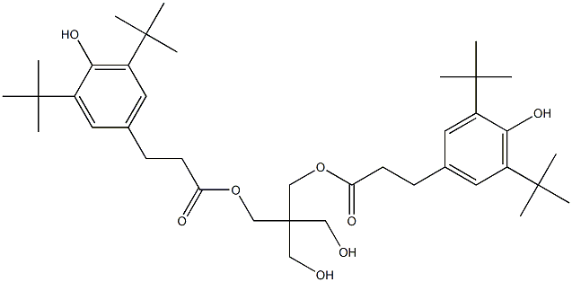 Benzenepropanoic acid, 3,5-bis(1,1-dimethylethyl)-4-hydroxy-, 1,1'-[2,2-bis(hydroxymethyl)-1,3-propanediyl] ester Structure