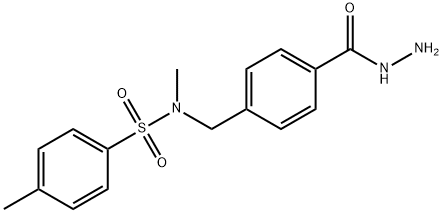 Benzoic acid, 4-[[methyl[(4-methylphenyl)sulfonyl]amino]methyl]-, hydrazide Structure