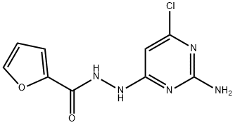 2-Furancarboxylic acid, 2-(2-amino-6-chloro-4-pyrimidinyl)hydrazide Structure