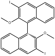 1,1'-Binaphthalene, 3,3'-diiodo-2,2'-dimethoxy-, (1R)- Structure