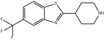 Benzothiazole, 2-(4-piperidinyl)-5-(trifluoromethyl)- Structure