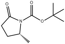 1-Pyrrolidinecarboxylic acid, 2-methyl-5-oxo-, 1,1-dimethylethyl ester, (2R)- Structure