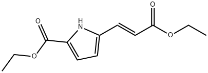 1H-Pyrrole-2-carboxylic acid, 5-[(1E)-3-ethoxy-3-oxo-1-propen-1-yl]-, ethyl ester 구조식 이미지