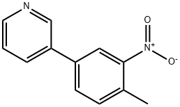 Pyridine, 3-(4-methyl-3-nitrophenyl)- Structure