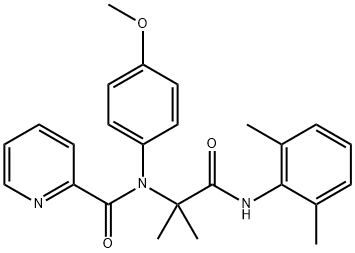 2-Pyridinecarboxamide,N-[2-[(2,6-dimethylphenyl)amino]-1,1-dimethyl-2-oxoethyl]-N-(4-methoxyphenyl)-(9CI) 구조식 이미지