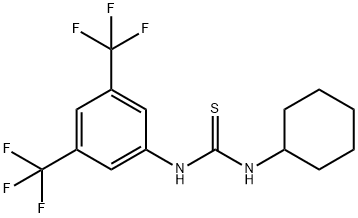 N-[3,5-bis(trifluoromethyl)phenyl]-N’cyclohexylthiourea Structure
