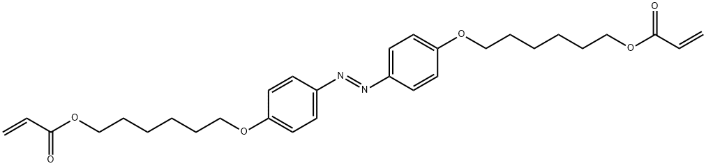 2-Propenoic acid, 1,1'-[(1E)-(1,2-diazenediyl)bis(4,1-phenyleneoxy-6,1-hexanediyl)] ester Structure