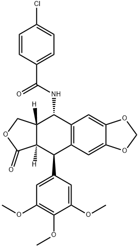 Podophyllotoxin, derivative of Structure