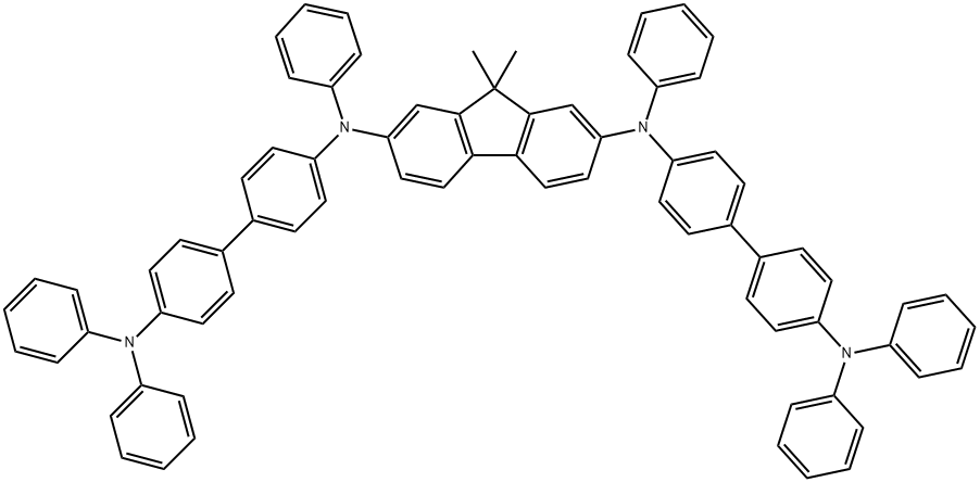 9H-Fluorene-2,7-diamine, N2,N7-bis[4'-(diphenylamino)[1,1'-biphenyl]-4-yl]-9,9-dimethyl-N2,N7-diphenyl- Structure