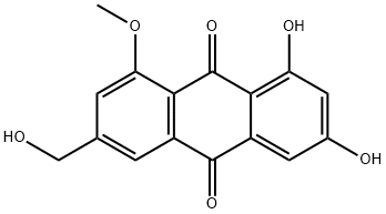9,10-Anthracenedione, 1,3-dihydroxy-6-(hydroxymethyl)-8-methoxy- 구조식 이미지