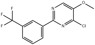 Pyrimidine, 4-chloro-5-methoxy-2-[3-(trifluoromethyl)phenyl]- Structure