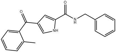 1H-Pyrrole-2-carboxamide, 4-(2-methylbenzoyl)-N-(phenylmethyl)- Structure