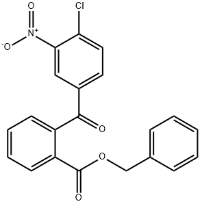 Benzoic acid, 2-(4-chloro-3-nitrobenzoyl)-, phenylmethyl ester Structure