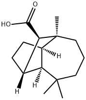 (1S,3aα,8aα,9R)-Decahydro-4,8,8-trimethyl-1β,4β-methanoazulene-9-carboxylic acid 구조식 이미지