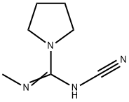 1-Pyrrolidinecarboximidamide,N-cyano-N-methyl-(9CI) Structure