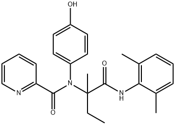 2-Pyridinecarboxamide,N-[1-[[(2,6-dimethylphenyl)amino]carbonyl]-1-methylpropyl]-N-(4-hydroxyphenyl)-(9CI) Structure
