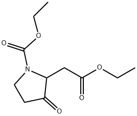 2-Pyrrolidineacetic acid, 1-(ethoxycarbonyl)-3-oxo-, ethyl ester Structure