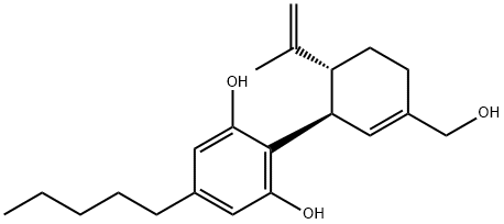 1,3-Benzenediol, 2-[(1R,6R)-3-(hydroxymethyl)-6-(1-methylethenyl)-2-cyclohexen-1-yl]-5-pentyl- Structure