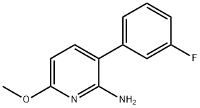 2-Pyridinamine, 3-(3-fluorophenyl)-6-methoxy- Structure