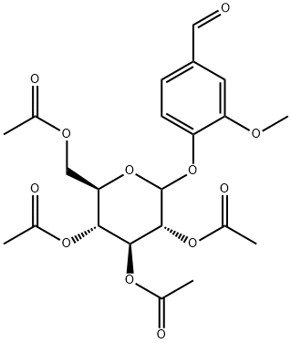 BENZALDEHYDE, 3-METHOXY-4-[(2,3,4,6-TETRA-O-ACETYLHEXOPYRANOSYL)OXY]- 구조식 이미지