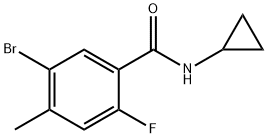 Benzamide, 5-bromo-N-cyclopropyl-2-fluoro-4-methyl- 구조식 이미지