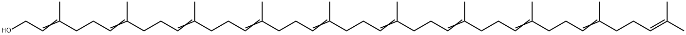 3,7,11,15,19,23,27,31,35,39-Decamethyl-2,6,10,14,18,22,26,30,34,38-tetracontadecen-1-ol Structure