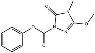 1H-1,2,4-Triazole-1-carboxylic acid, 4,5-dihydro-3-methoxy-4-methyl-5-oxo-, phenyl ester Structure