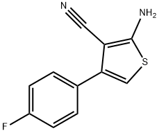 3-Thiophenecarbonitrile, 2-amino-4-(4-fluorophenyl)- Structure