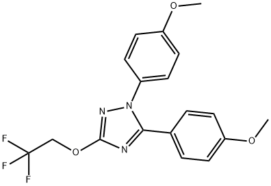 1H-1,2,4-Triazole, 1,5-bis(4-methoxyphenyl)-3-(2,2,2-trifluoroethoxy)- Structure