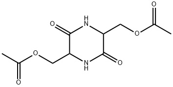 2,5-Piperazinedione, 3,6-bis[(acetyloxy)methyl]- 구조식 이미지