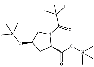 1-(Trifluoroacetyl)-4β-[(trimethylsilyl)oxy]-L-proline trimethylsilyl ester Structure
