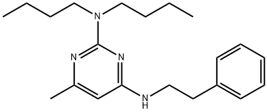 2-(디부틸아미노)-6-메틸-4-(2"페닐에틸아미노)피리미딘 구조식 이미지