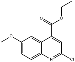 4-Quinolinecarboxylic acid, 2-chloro-6-methoxy-, ethyl ester 구조식 이미지