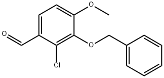 Benzaldehyde, 2-chloro-4-methoxy-3-(phenylmethoxy)- Structure