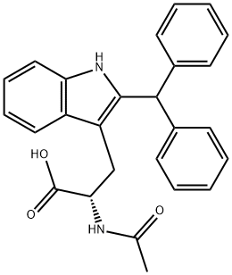 (αR)-α-(Acetylamino)-α-(diphenylmethyl)-1H-indole-3-propionic acid Structure