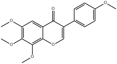 6,7,8-trimethoxy-3-(4-methoxyphenyl)-1-benzopyran-4-one Structure
