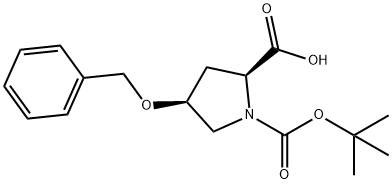 (4S)-1-Boc-4-(phenylmethoxy)-L-proline 구조식 이미지